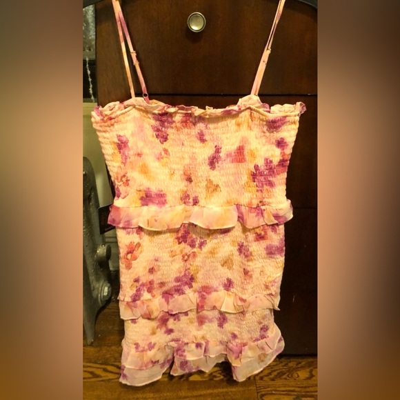 Bebe Floral Printed Ruffle Mini Dress - Picture 9 of 11